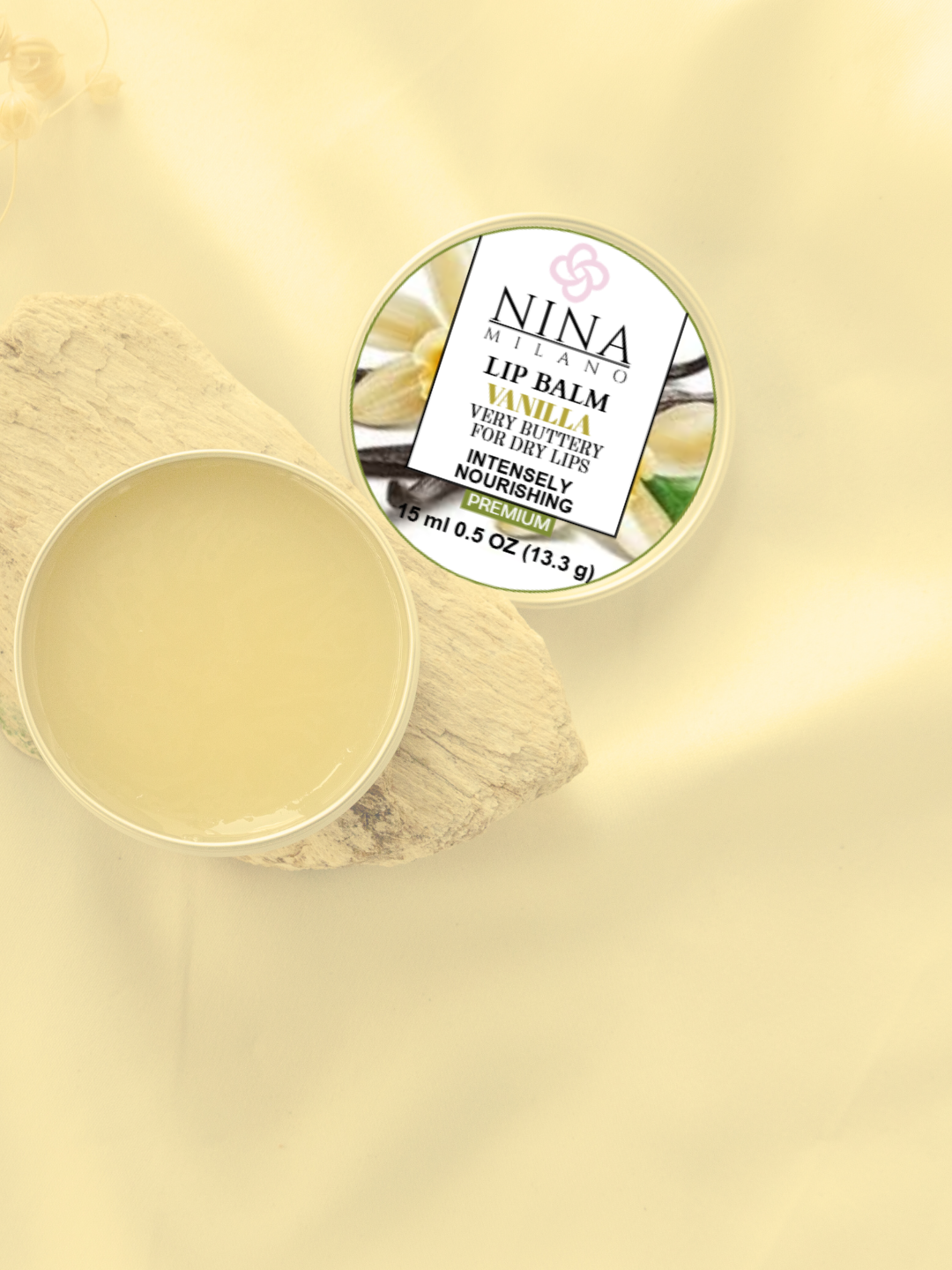 NINA MILANO® Intense Nourishing Vanilla Lip Balm – Premium | 15 ml