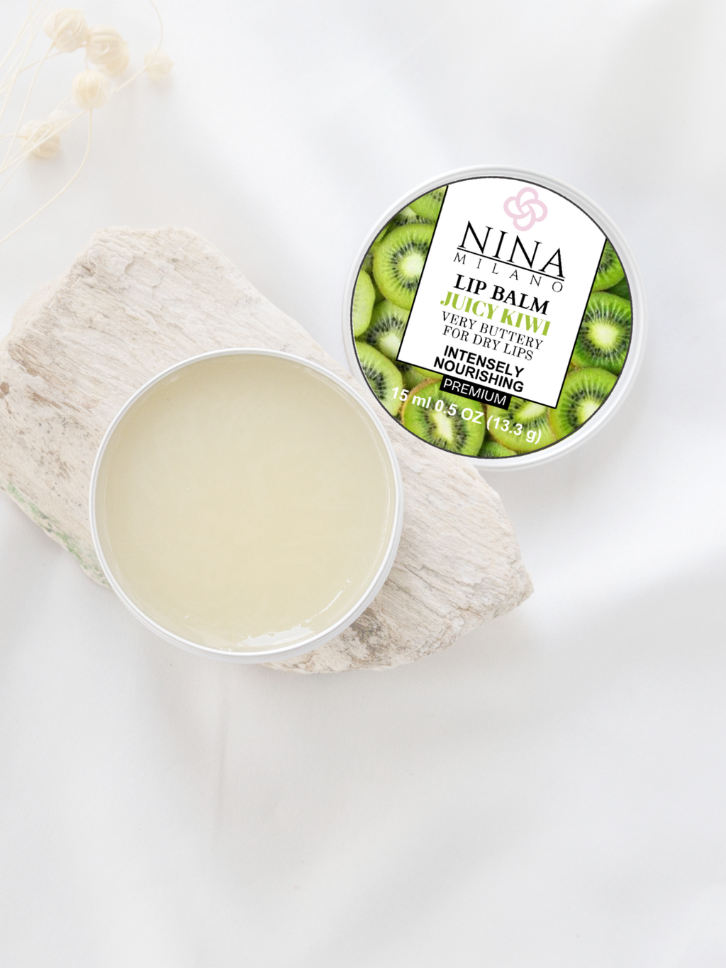 NINA MILANO® Juicy Kiwi Lip Balm – Intensely Nourishing- 15 ml