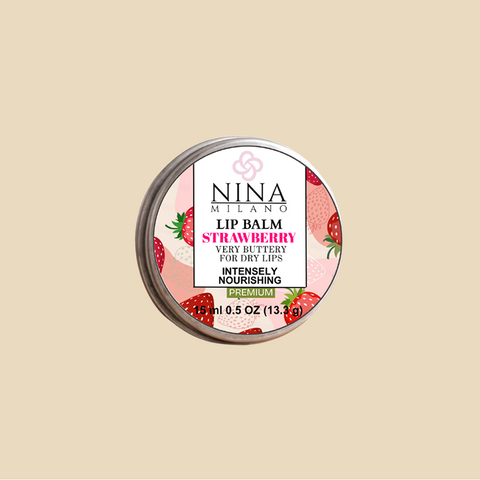 NINA MILANO® Intense Nourishing Strawberry Lip Balm – Premium | 15 ml
